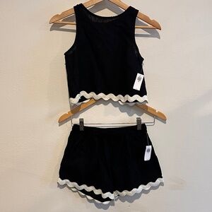 Girls Linen Two-Piece Set